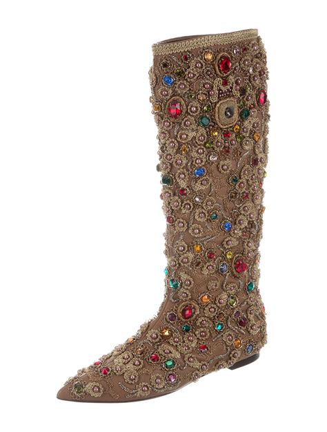 dolce gabbana fake boots|dolce and gabbana embellished boots.